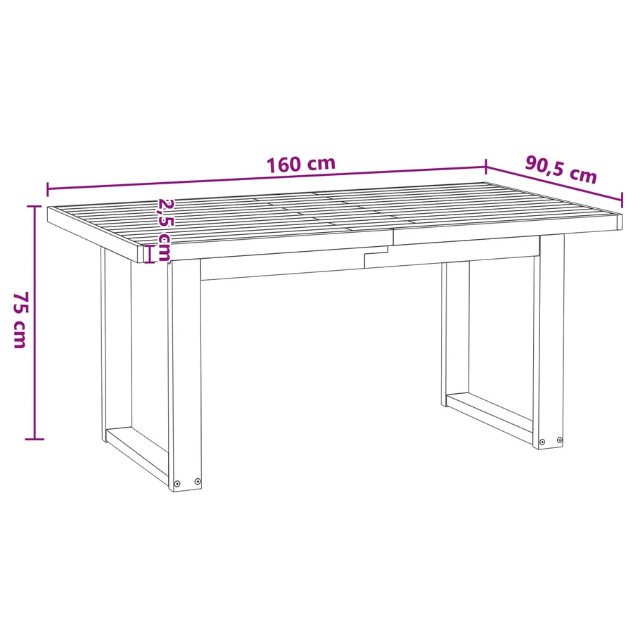 Table de salle à manger / Table de repas NOAIN 160 cm - 9