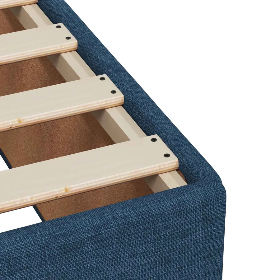 Lit boxspring avec matelas Bleu 100 x 200 cm Tissu - 9