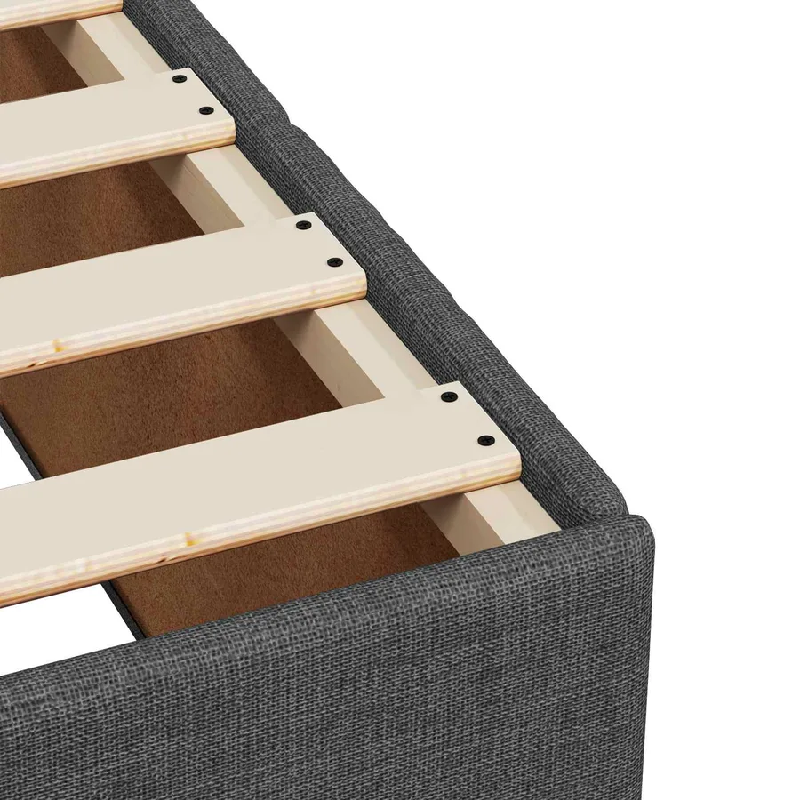 Lit boxspring avec matelas Gris foncé 90 x 200 cm Tissu - 9