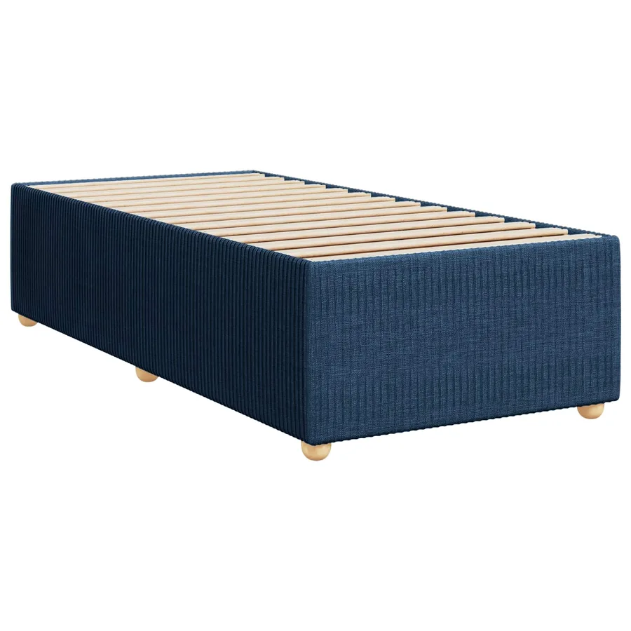 Lit boxspring avec matelas Bleu 90 x 200 cm Tissu - 4