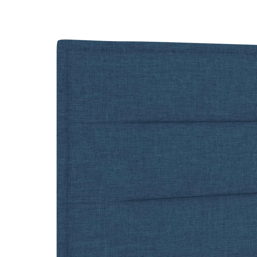 Lit boxspring avec matelas Bleu 90 x 200 cm Tissu - 8