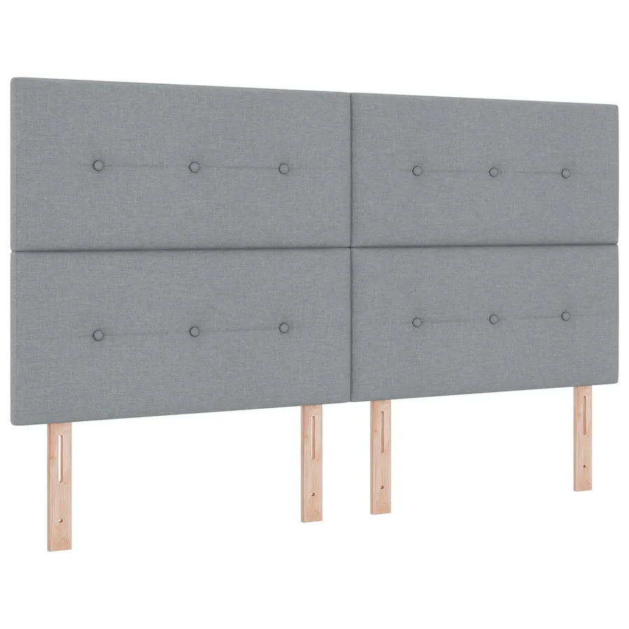 Lit ottoman avec matelas avec tête de lit 2 pc Gris clair Tissu - 3