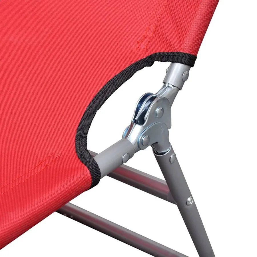 Chaise longue pliable acier enduit de poudre noir - 22