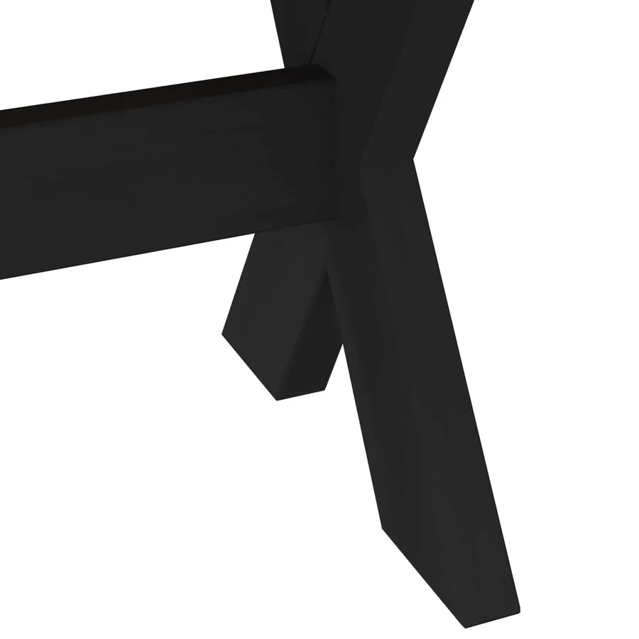Banc de salle à manger NOAIN 180 x 41 x 45 cm Pin massif Noir - 6