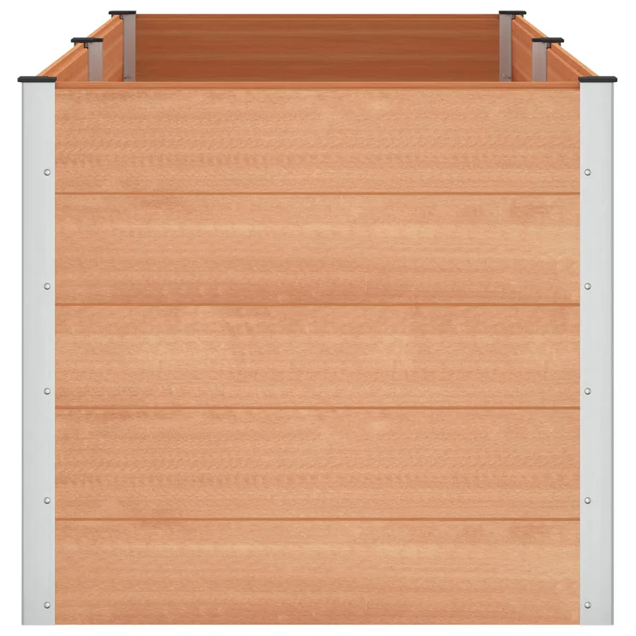 Jardinière surélevée Marron 250 x 100 x 91 cm - 4