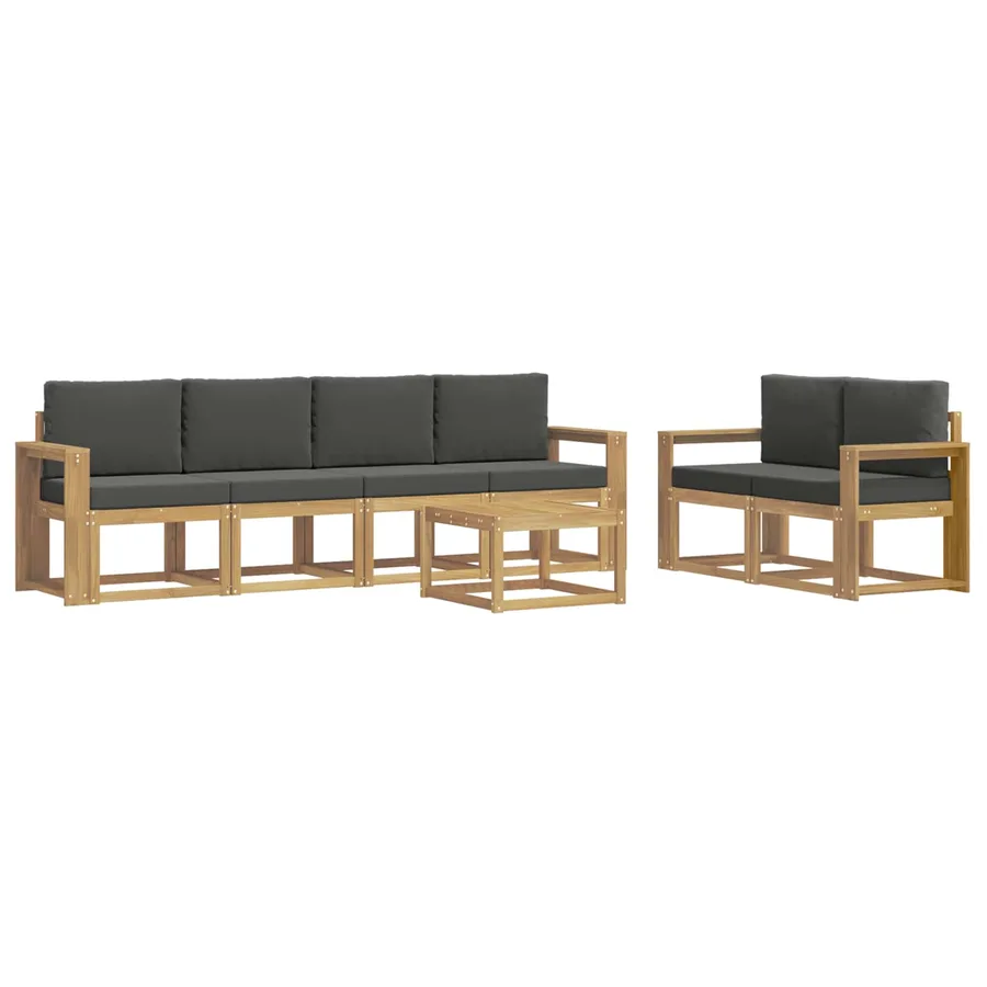 Ensemble de canapés d'extérieur 7 pcs Blanc et anthracite - 2