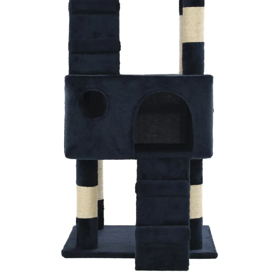 Arbre à chat avec griffoirs en sisal 170 cm Bleu - 7