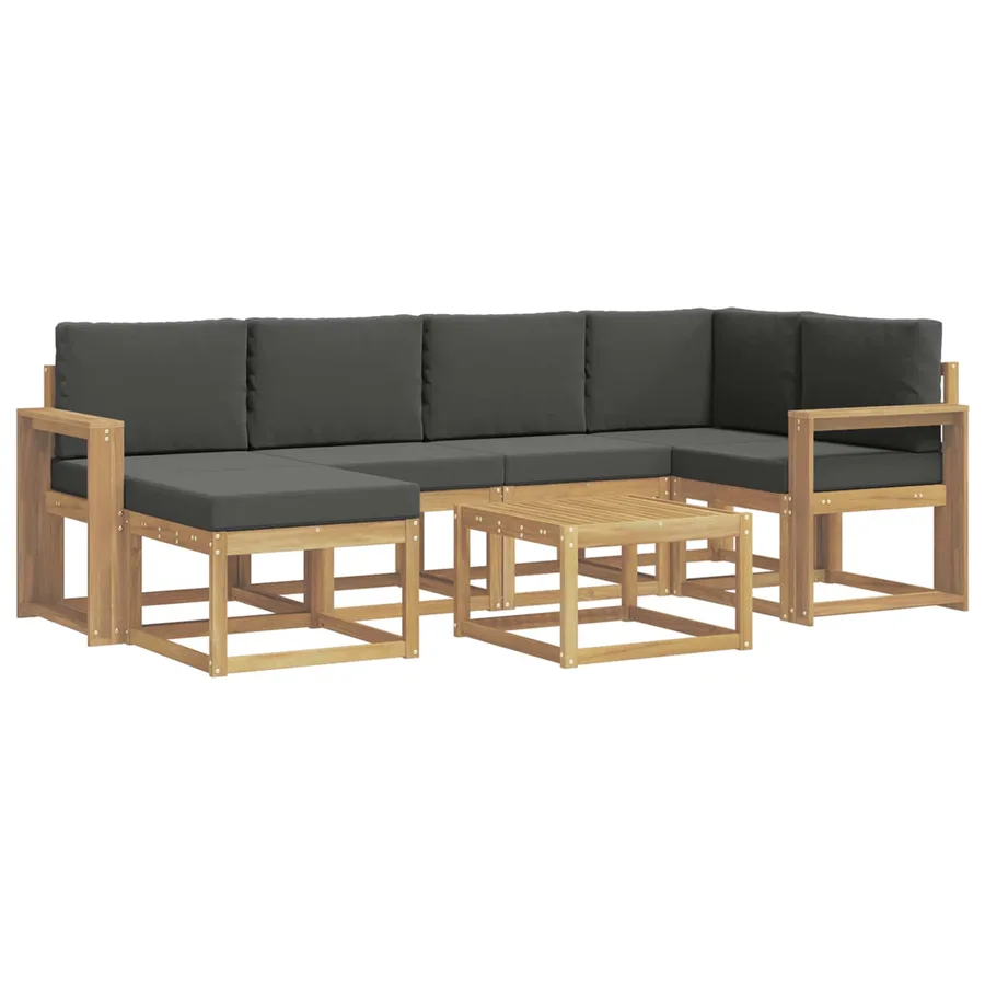 Ensemble de canapés d'extérieur 7 pcs Blanc et anthracite - 2