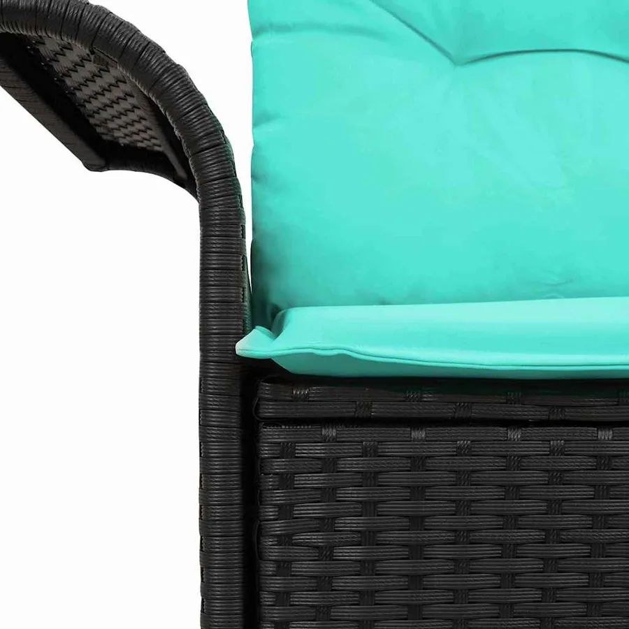 Canapé de jardin avec coussin 141 x 62 x 69 cm polyrotin - 7