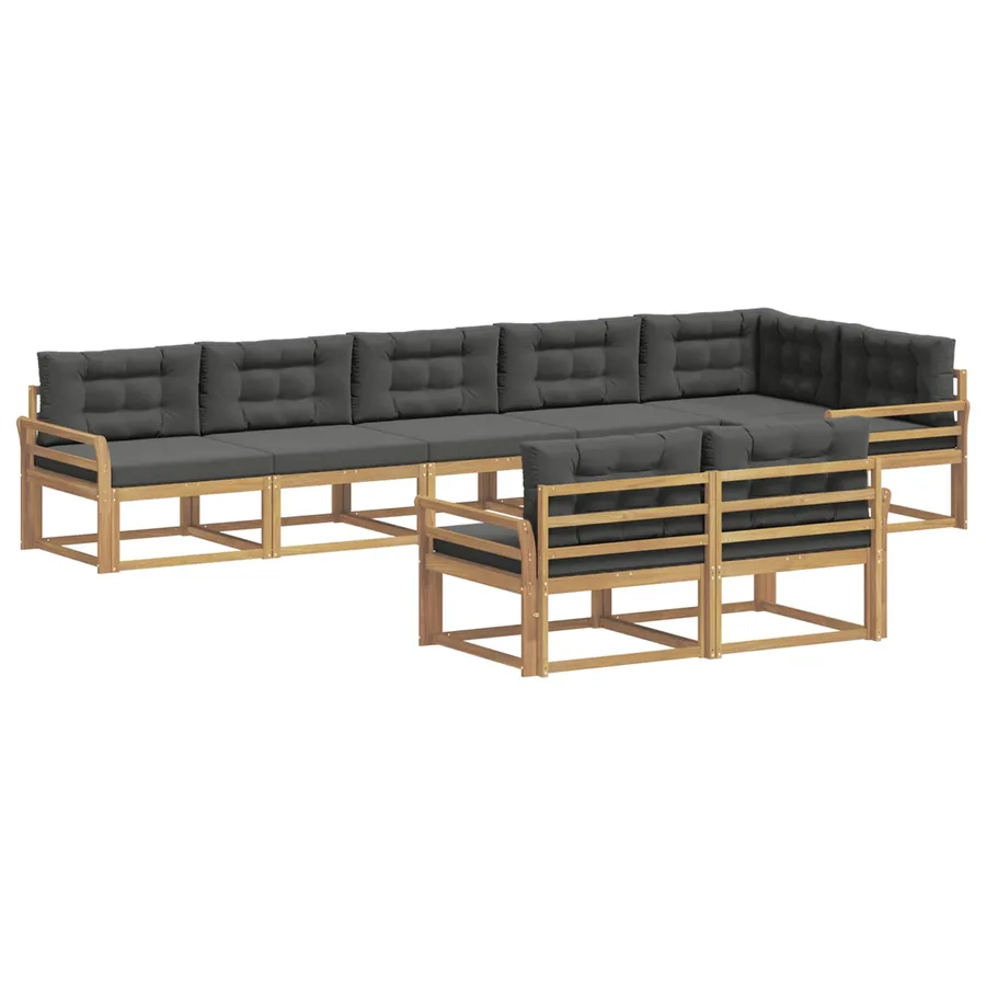 Ensemble de canapés d'extérieur 6 pc Blanc et anthracite - 2