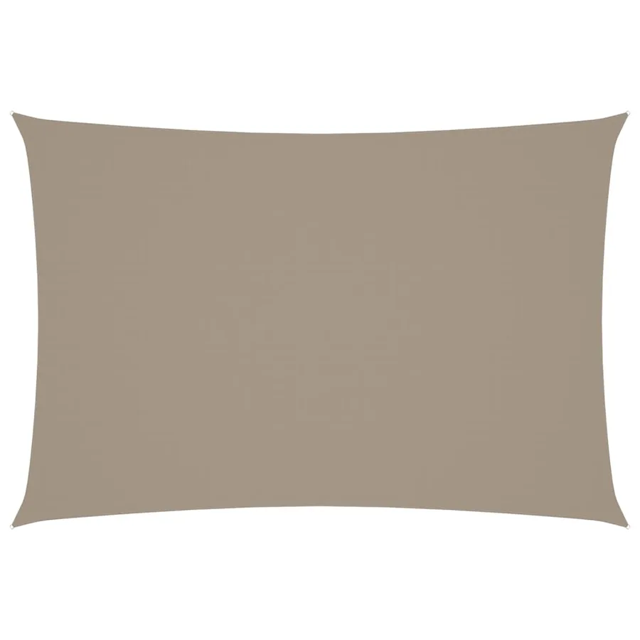 Voile de parasol tissu oxford rectangulaire 2,5x4,5 m taupe - 2