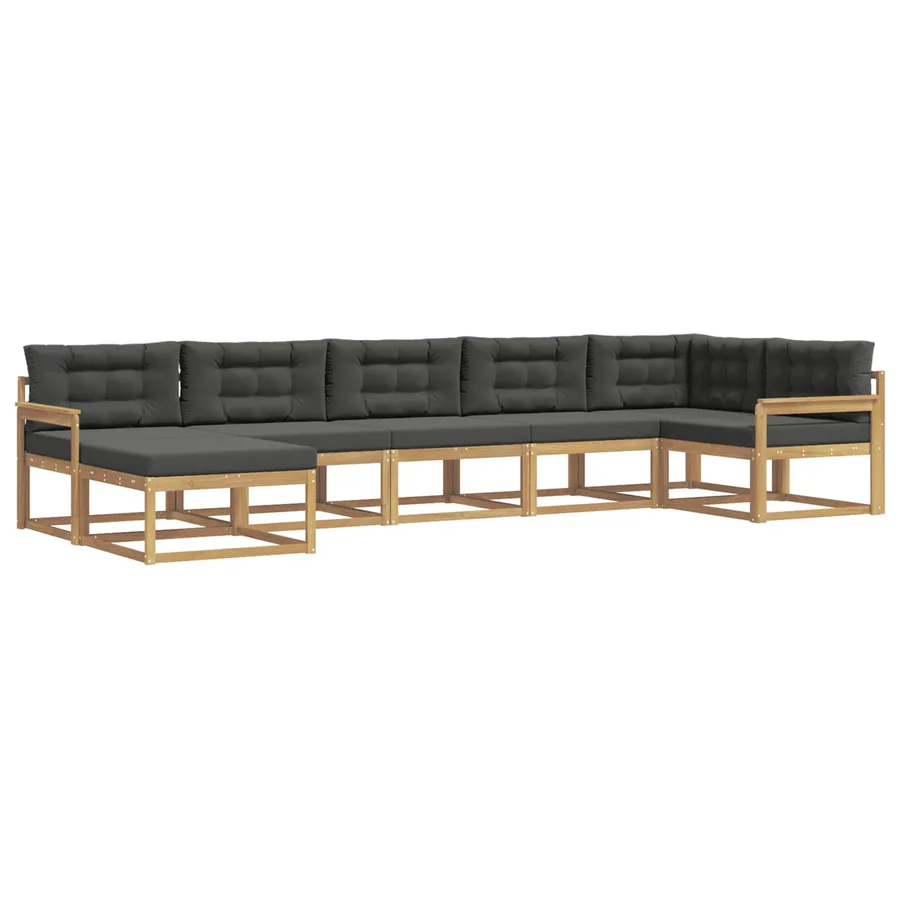 Ensemble de canapés d'extérieur 7 pcs Blanc et anthracite - 2