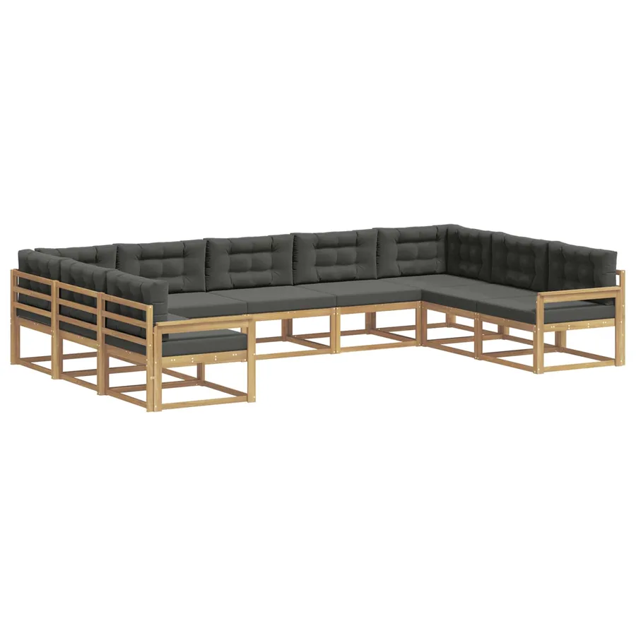 Ensemble de canapés d'extérieur 9 pcs Blanc et anthracite - 2