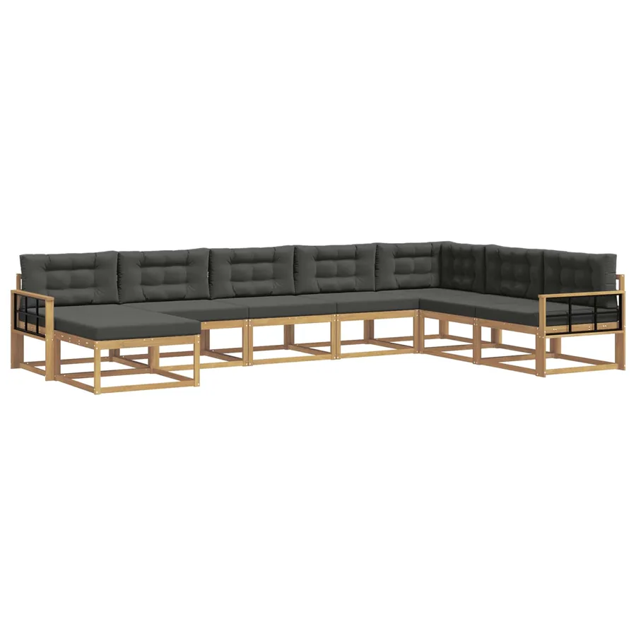 Ensemble de canapés d'extérieur 8 pcs Blanc et anthracite - 2