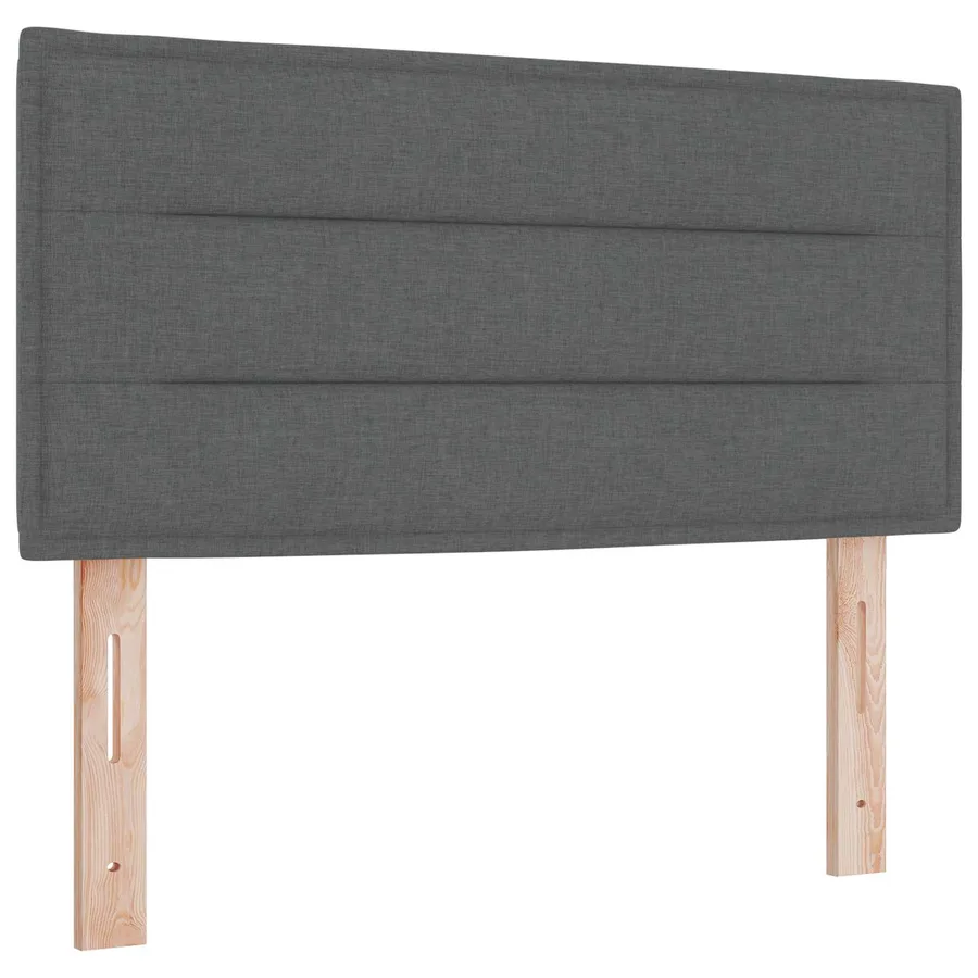 Lit boxspring avec matelas Gris foncé 90 x 200 cm Tissu - 3