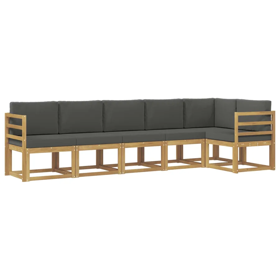 Ensemble de canapés d'extérieur 6 pcs Blanc et anthracite - 2