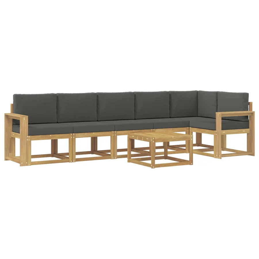 Ensemble de canapés d'extérieur 7 pcs Blanc et anthracite - 2