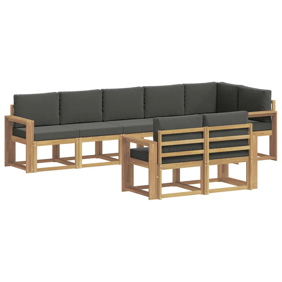 Ensemble de canapés d'extérieur 8 pcs Blanc et anthracite - 2