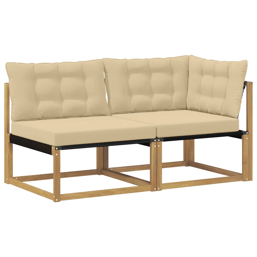 Unité de canapé sectionnel Blanc 162,5 x 83 x 73 cm - 2