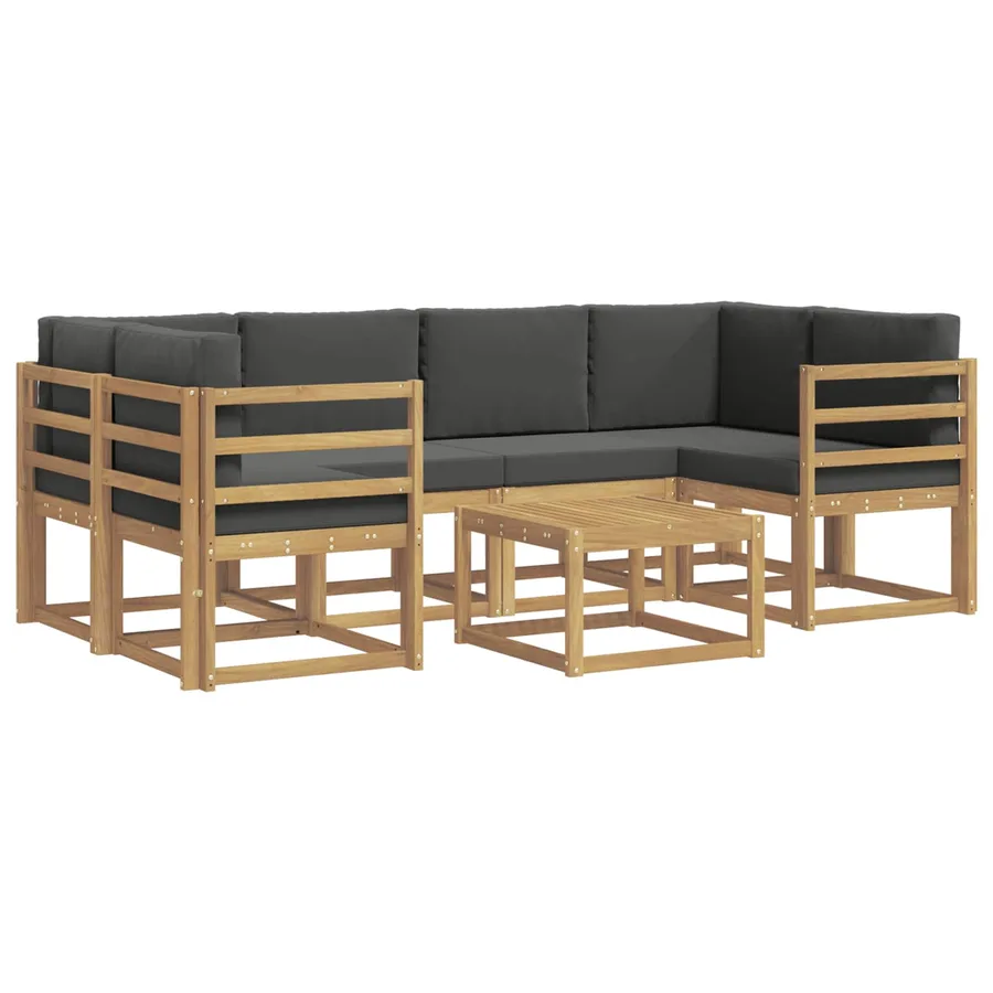 Ensemble de canapés d'extérieur 7 pcs Blanc et anthracite - 2