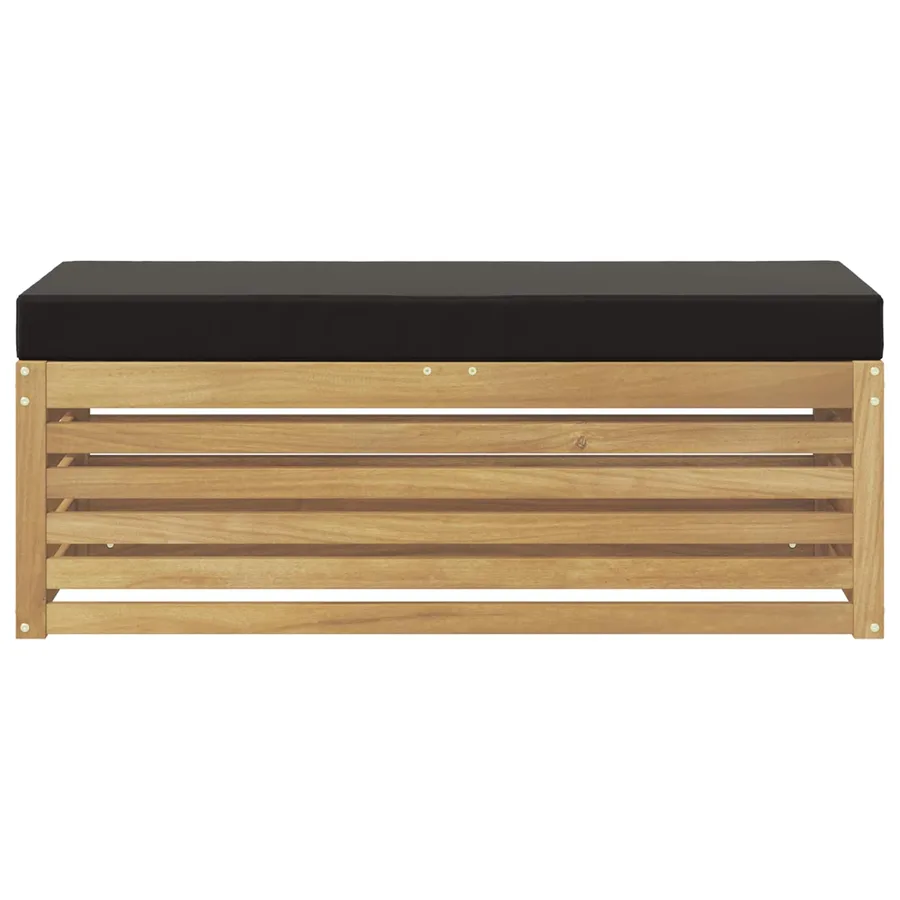Banc de Jardin Blanc 115 x 43 x 45 cm Bois d'Acacia Massif - 3