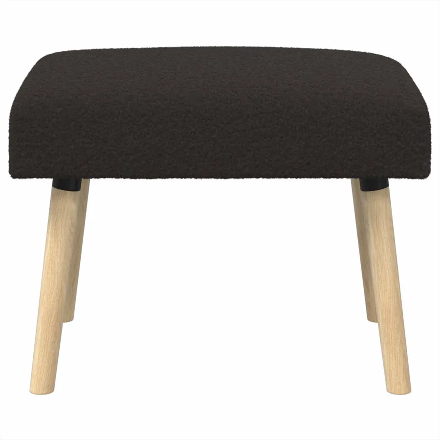 banc Uni Noir 60 x 40 x 45 cm Bouclé - 5