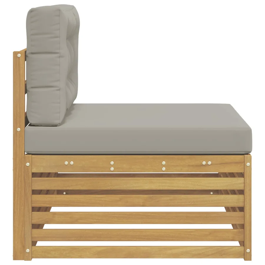 Canapé d'extérieur en bout avec coussin Blanc 115 x 83 x 73 cm - 4