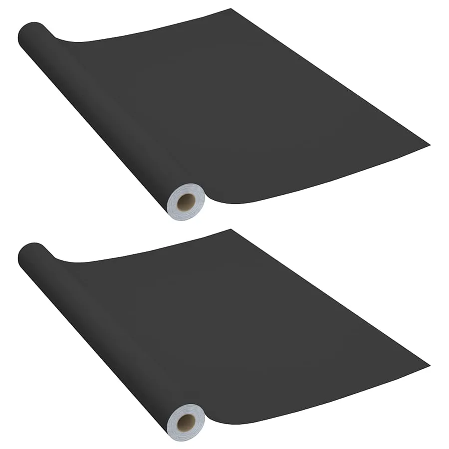 Films autoadhésifs pour meubles 2 pcs Noir 500x90 cm PVC - 2