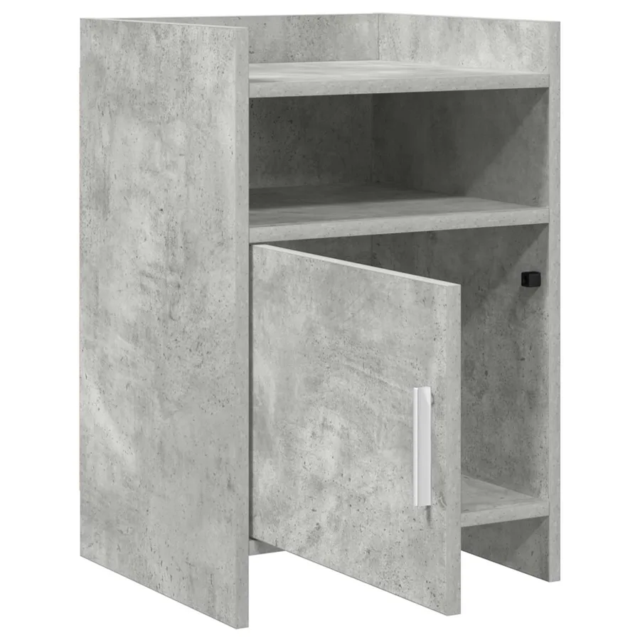 Tables de chevet Gris béton 40 x 36 x 60 cm Bois d'ingénierie - 3