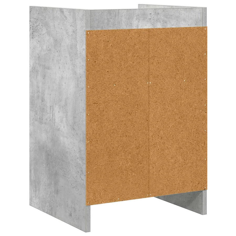 Tables de chevet Gris béton 40 x 36 x 60 cm Bois d'ingénierie - 6