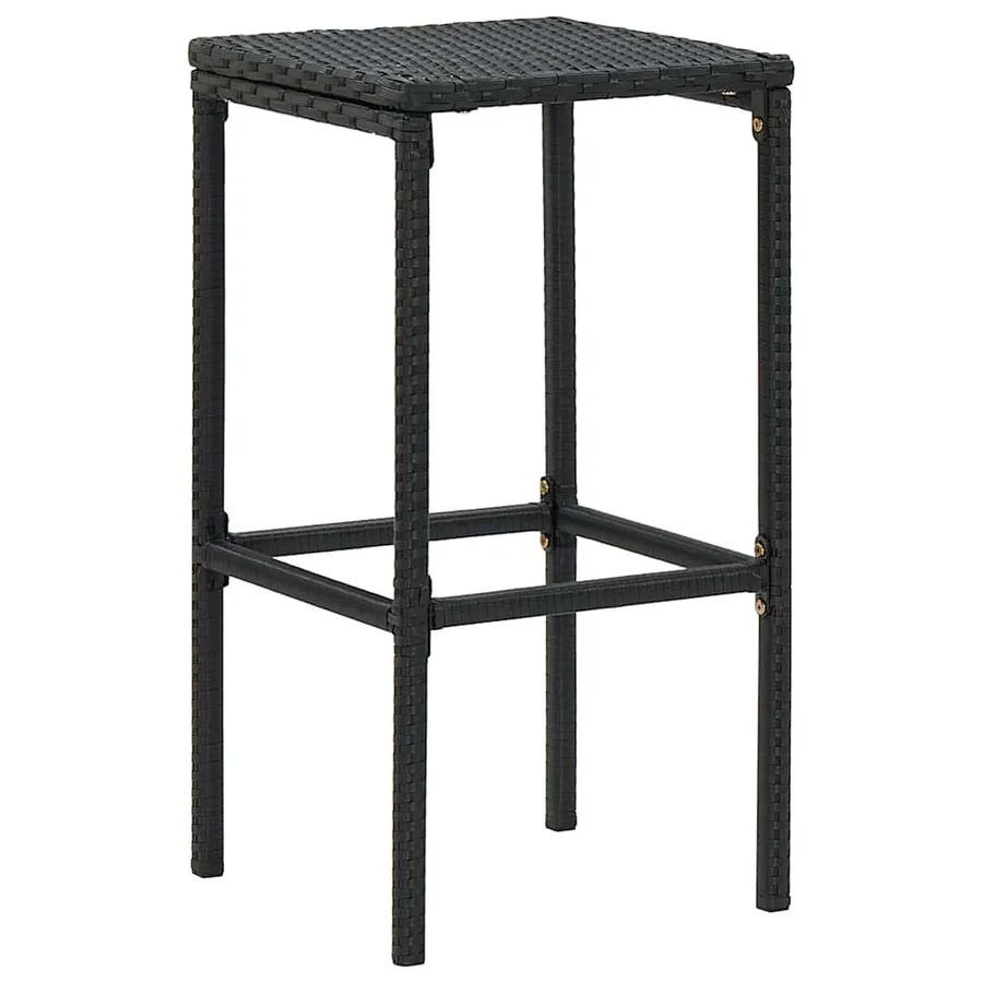 Ensemble de bar de jardin avec coussins 3 pcs Noir - 9