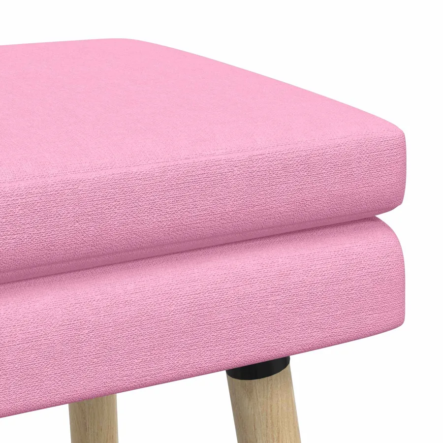 Banc à double couche Rose 60 x 40 x 46 cm Tissu - 6