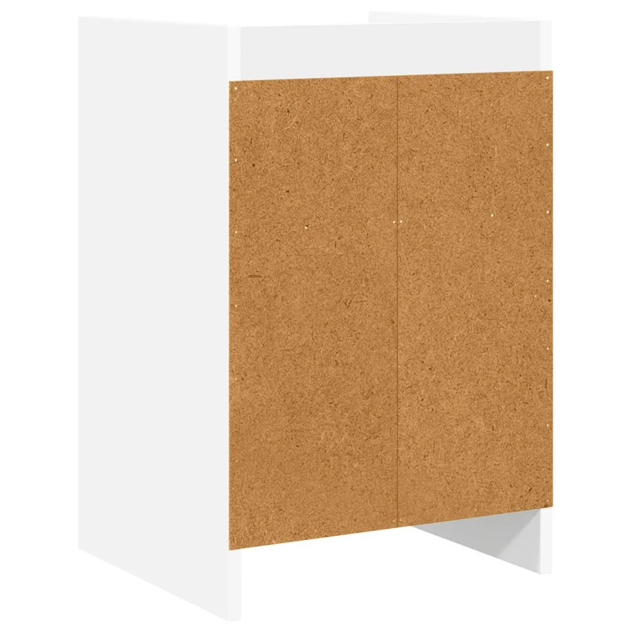 Tables de chevet 2 pcs Blanc 40 x 36 x 60 cm Bois d'ingénierie - 6
