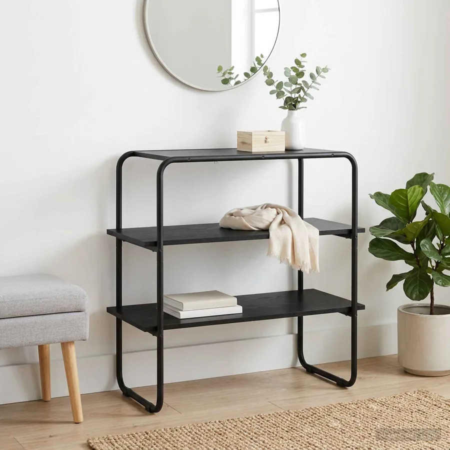 Table console Chêne noir 80 x 41 x 75 cm Bois d'ingénierie