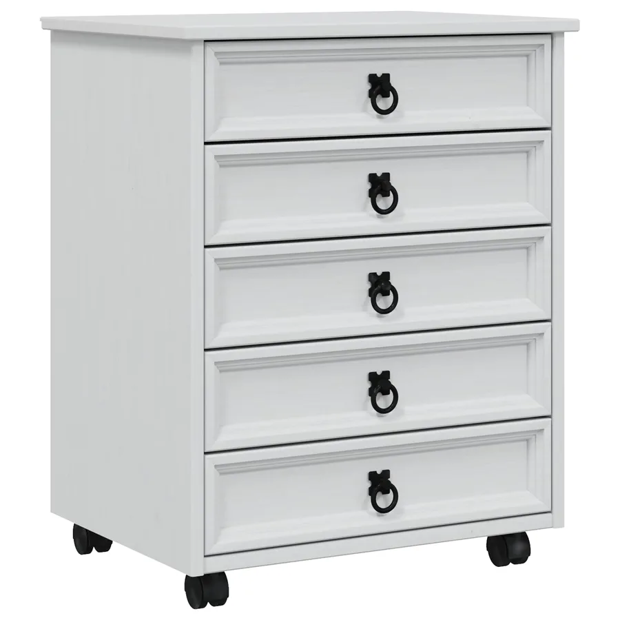 Cabinet Roulant avec Tiroirs CORONA Blanc - 2