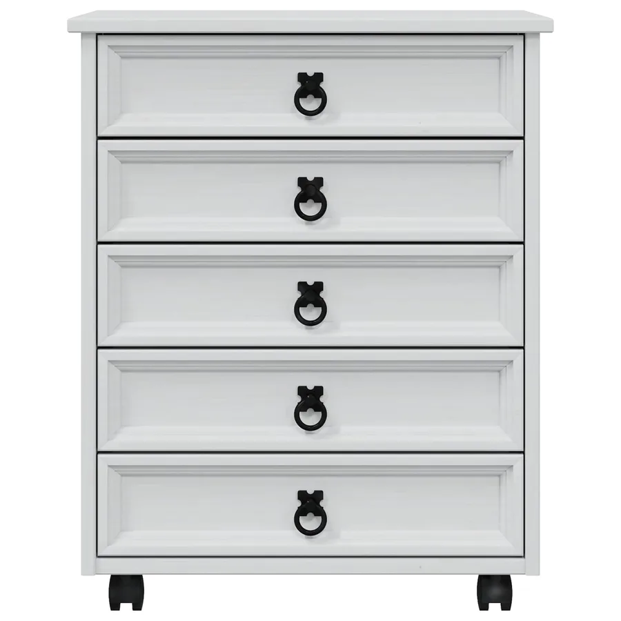 Cabinet Roulant avec Tiroirs CORONA Blanc - 4