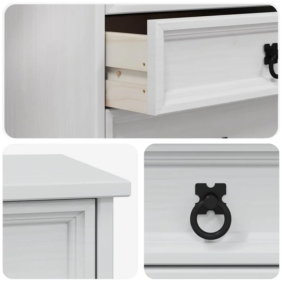 Cabinet Roulant avec Tiroirs CORONA Blanc - 7