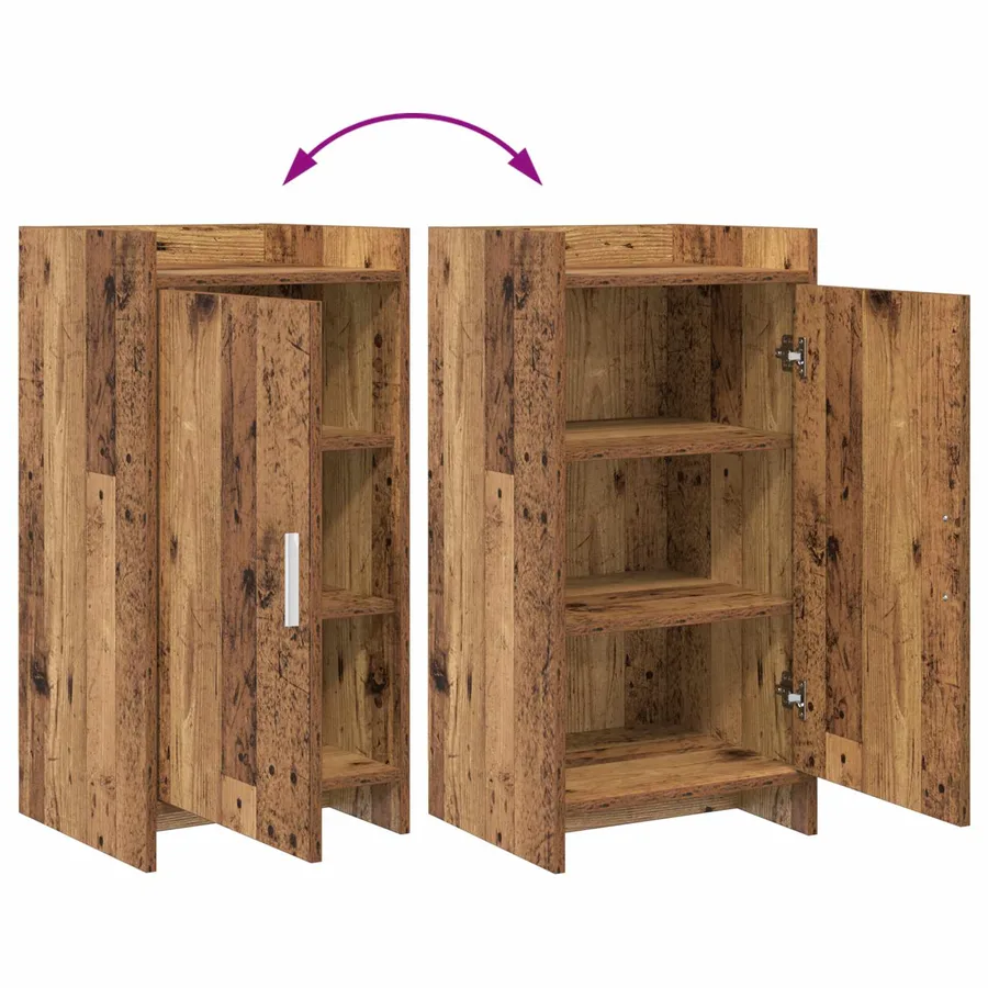 Buffet Bois ancien 40 x 36 x 80 cm Bois d'ingénierie - 9