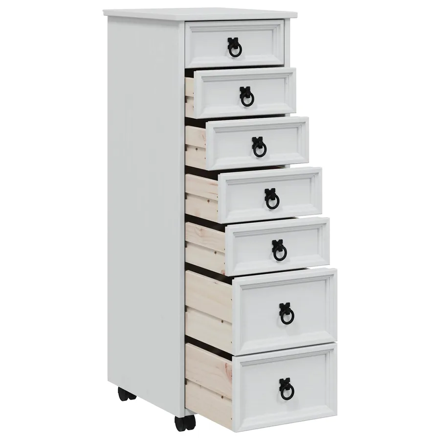 Cabinet Roulant avec Tiroirs CORONA Blanc - 3