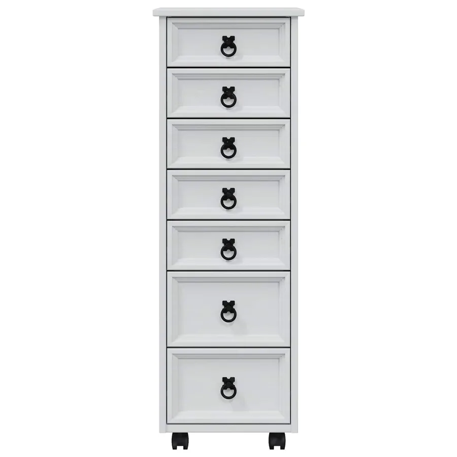 Cabinet Roulant avec Tiroirs CORONA Blanc - 4