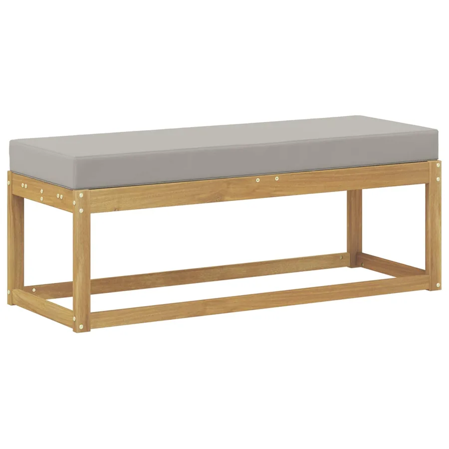 Banc de Jardin Blanc 115 x 43 x 45 cm Bois d'Acacia Massif - 2