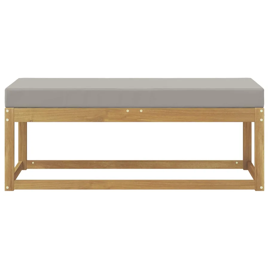 Banc de Jardin Blanc 115 x 43 x 45 cm Bois d'Acacia Massif - 3