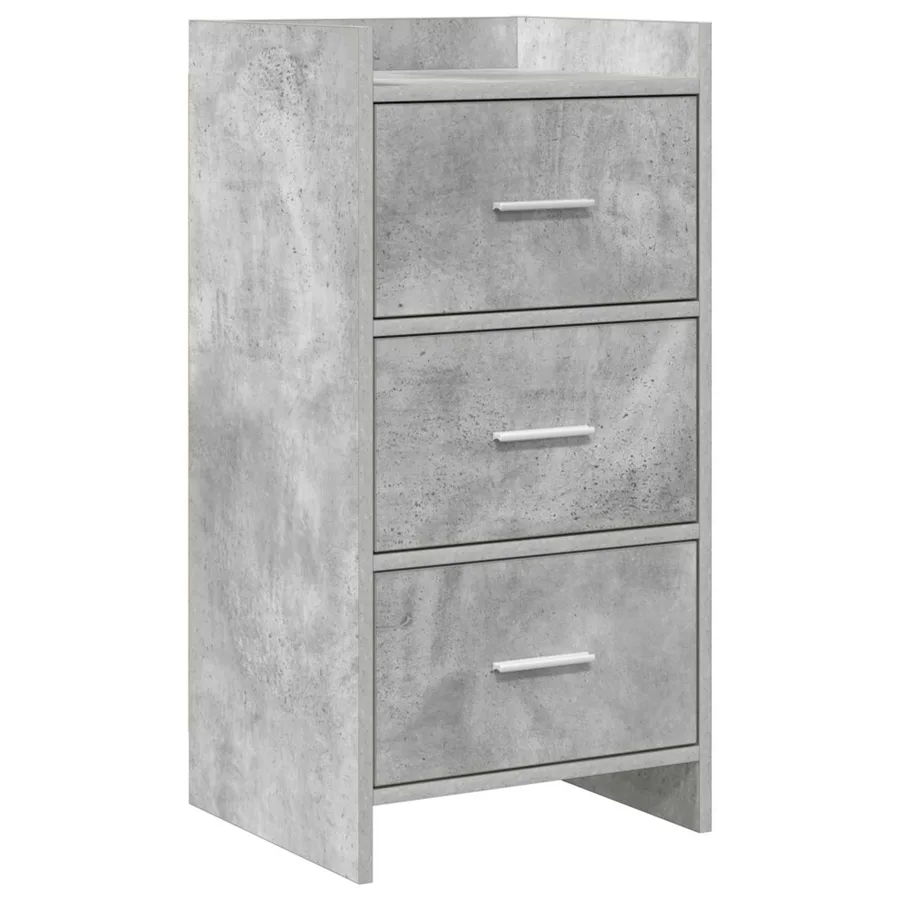 Buffet Gris béton 40 x 36 x 80 cm Bois d'ingénierie - 2
