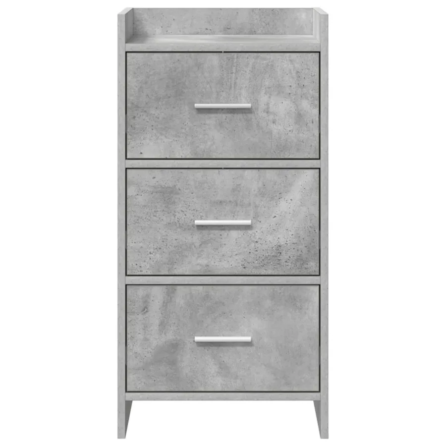 Buffet Gris béton 40 x 36 x 80 cm Bois d'ingénierie - 5