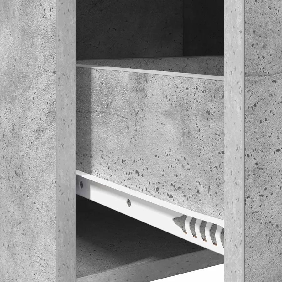 Buffet Gris béton 40 x 36 x 80 cm Bois d'ingénierie - 8