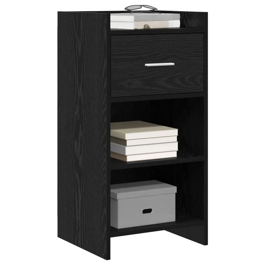 Buffet Chêne noir 40 x 36 x 80 cm Bois d'ingénierie - 3