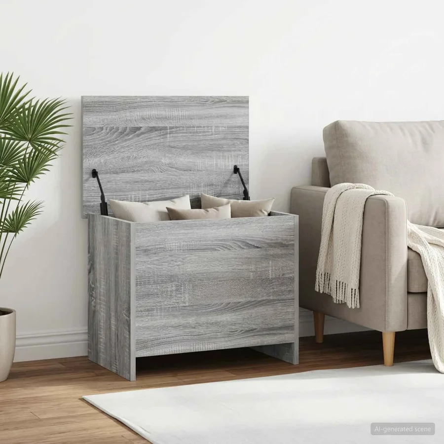 Coffre de rangement avec stockage Sonoma gris 60 x 40 x 50 cm - 4