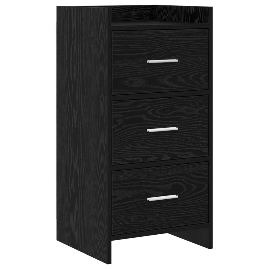 Buffet Chêne noir 40 x 36 x 80 cm Bois d'ingénierie - 2