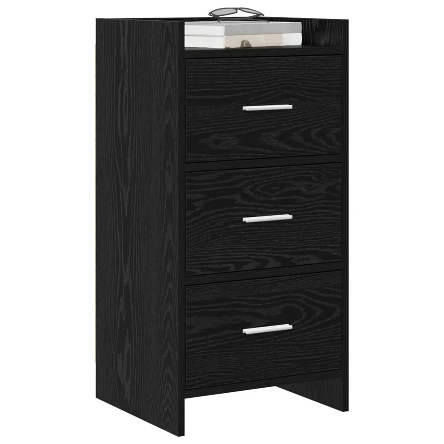 Buffet Chêne noir 40 x 36 x 80 cm Bois d'ingénierie - 3