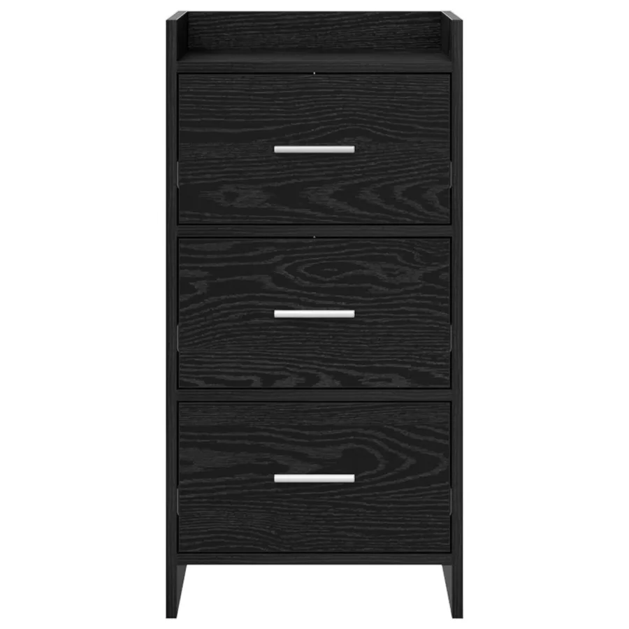 Buffet Chêne noir 40 x 36 x 80 cm Bois d'ingénierie - 5